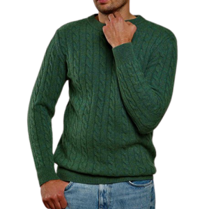 Uldsweater med rund hals