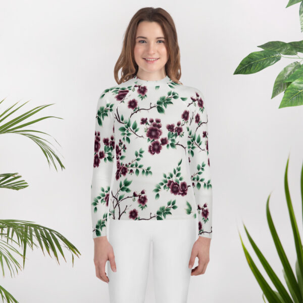 Bluse med blomster